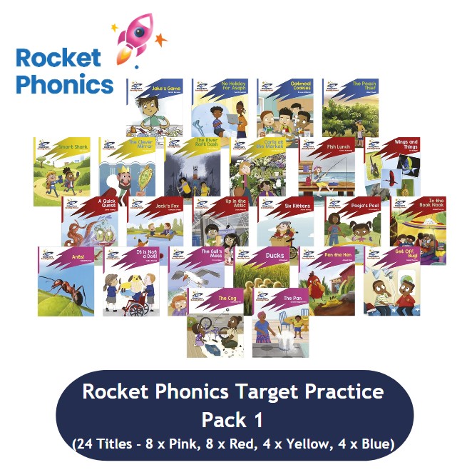 Rocket Phonics Target Practice Pack 1 24 Titles Lioncrest Education