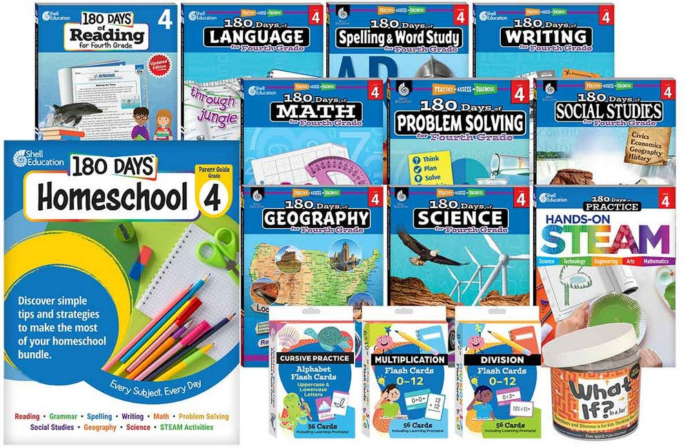 180 Days (TM): Homeschool Grade 4 Set