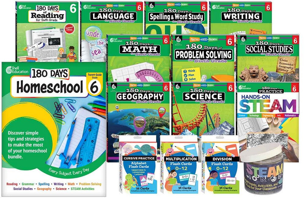 180 Days (TM): Homeschool Grade 6 Set